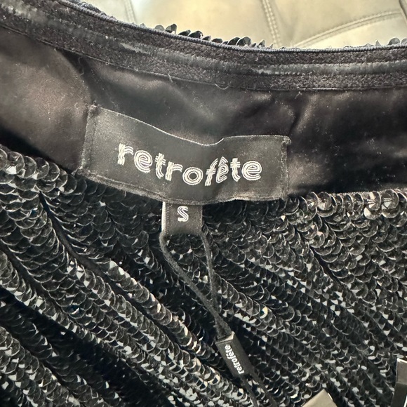 Brands New With Tags, Size Small, Retrofête Ella Black Sequin Dress. - Picture 4 of 5